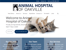 Tablet Screenshot of animalhospitaloakville.com